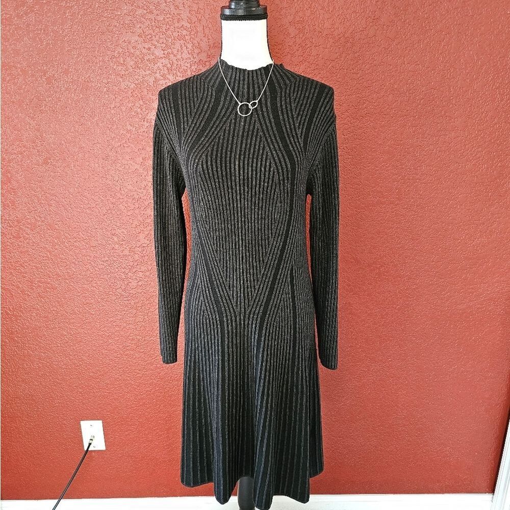 Black Long Sleeve Knit Dress